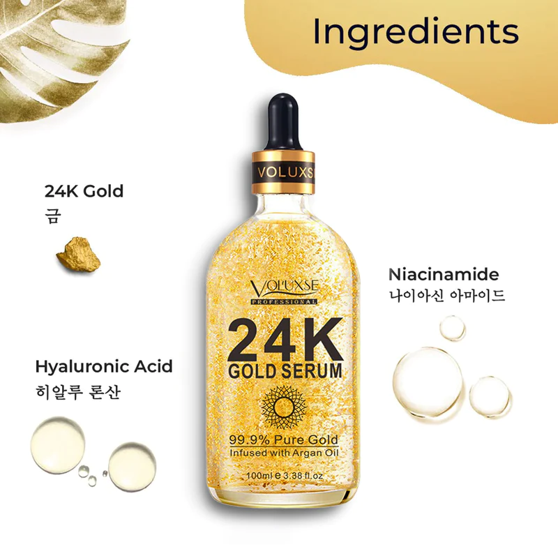 VOLUXSE 24K Gold Luxury Collagen Boost Anti-Aging Serum