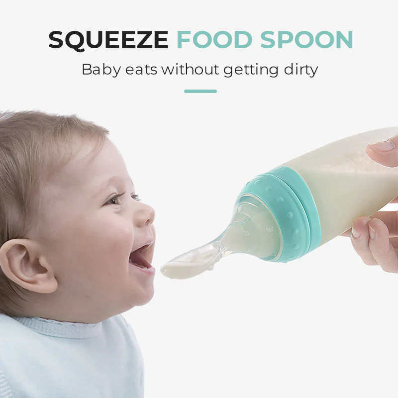 Silicone Squeeze Feeding Spoon