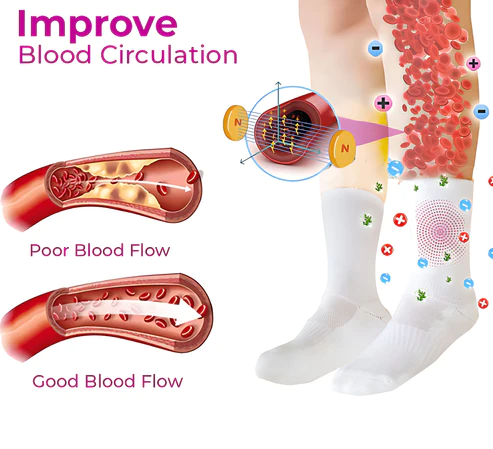 ViastxNon-Binding Tourmaline Thermal Cycle Self-Heating Health Socks