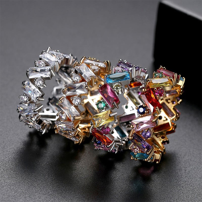 Rainbow Zircon Ring