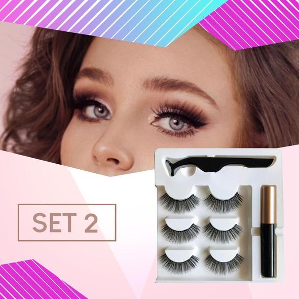 Next-Level Magnetic Eyelashes and Eyeliner- 3 Pairs/ Set!