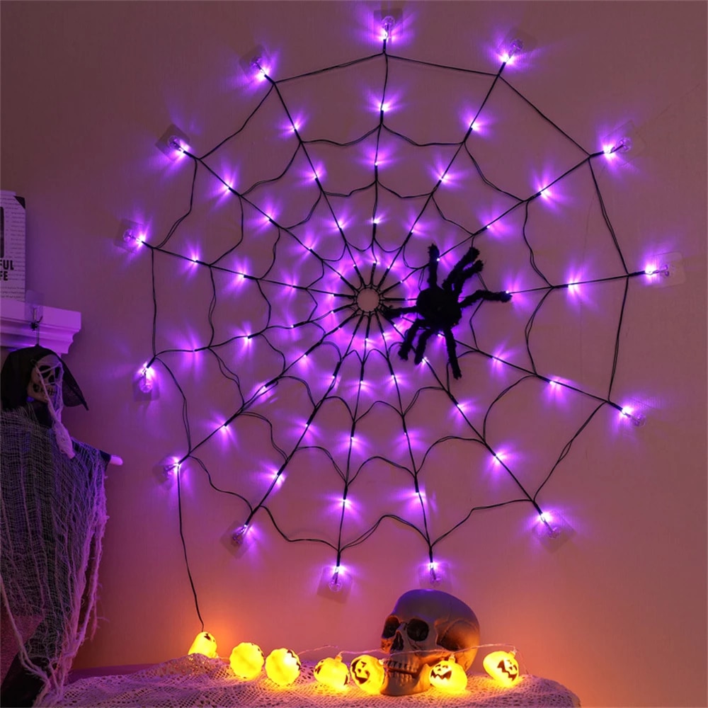 Halloween LED Spider Web Lights