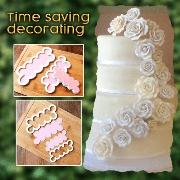 3D Rose Fondant Cutter (set of 3)