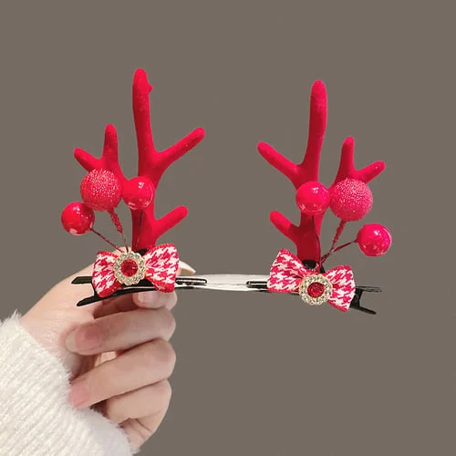 Reindeer Antlers Xmas Hair Clip