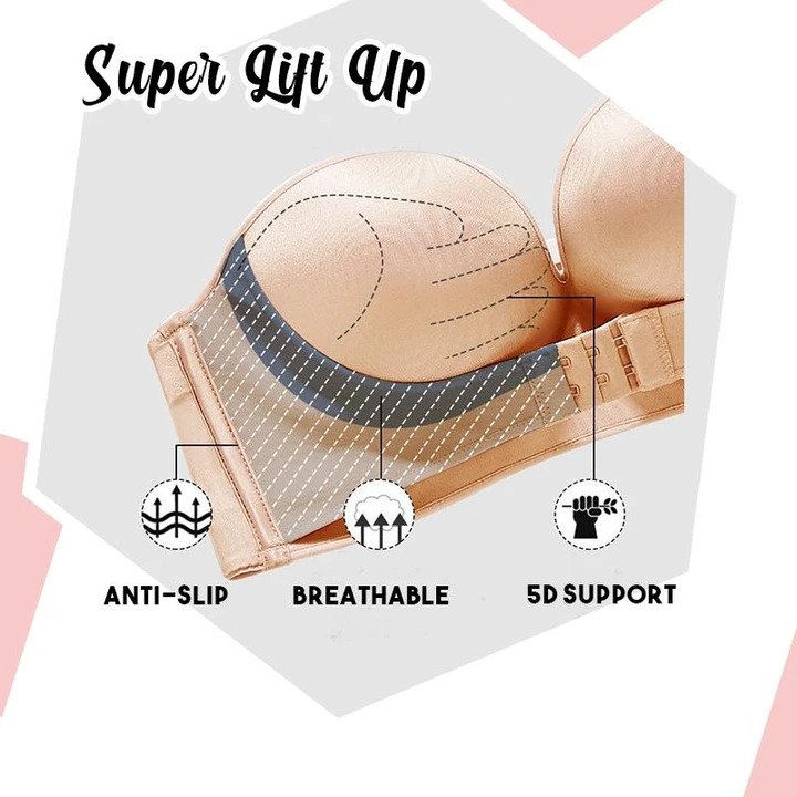 Instant Lift Front Lock Strapless Bra