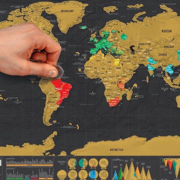 Deluxe Scratch-Off World Map