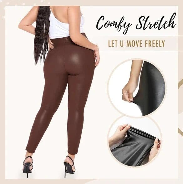 Plus Size Perfect Fit Leather Leggings