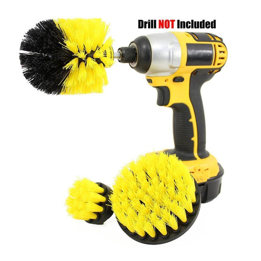 3-Brush Power Scrubber Drill Brush Attachment Kit