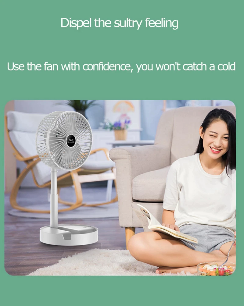 Desktop USB Foldable Silent Electric Fan