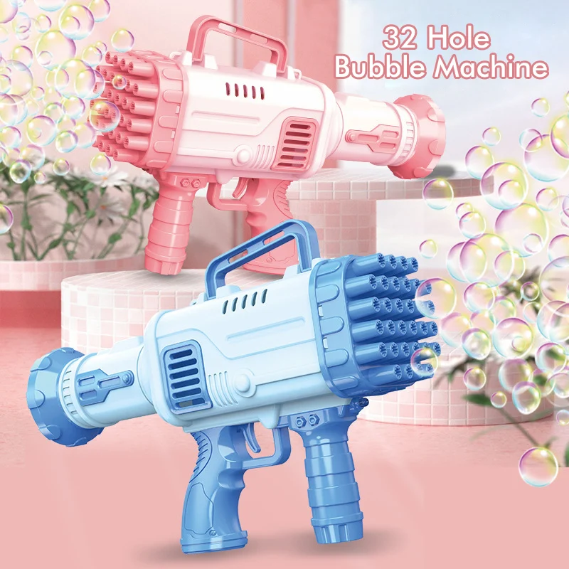 32 Holes Kids Gatling Bubble Gun