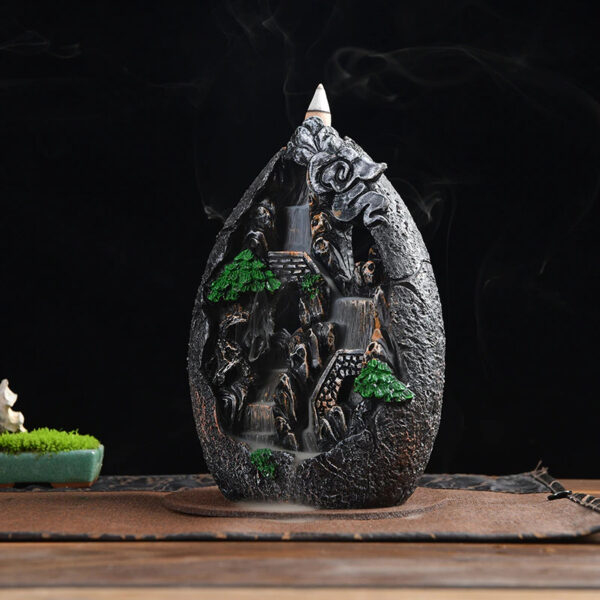 Waterfall Incense Burner with Mountain River