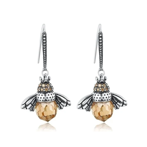 Queen Bee Crystal Drop Earrings