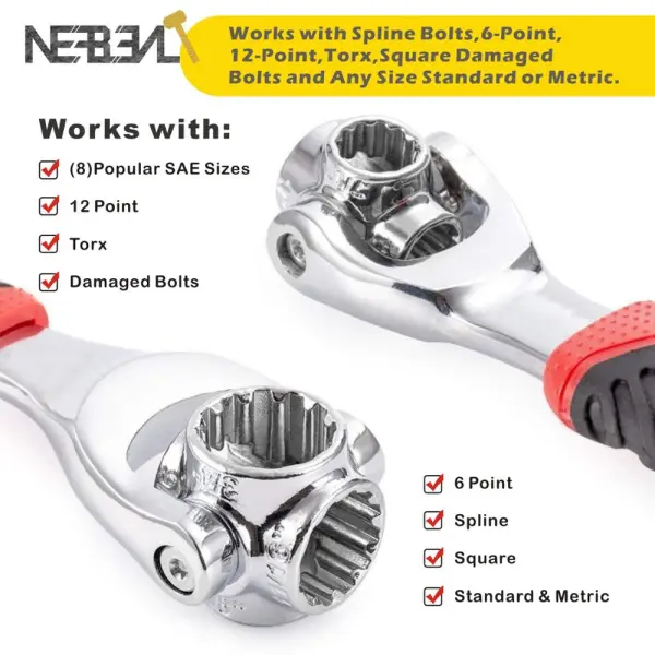 360 Degree 12-Point Universal Wrench