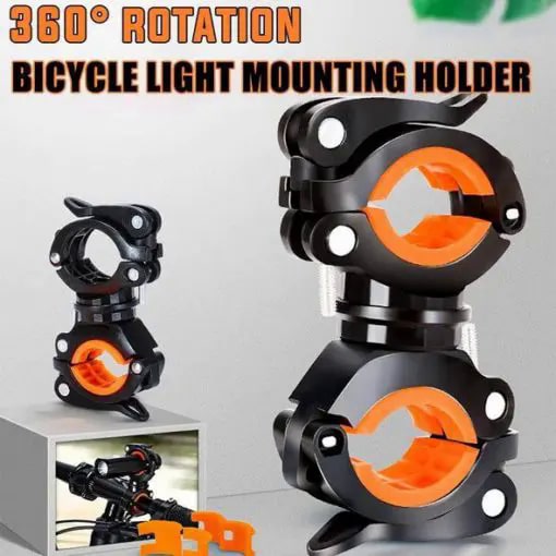 360-Degree Rotation Bicycle Light Mounting Holder