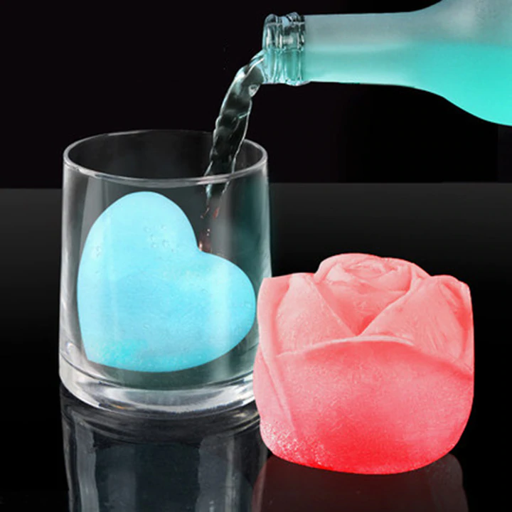 3D Rose Shape Ice Cube Mold