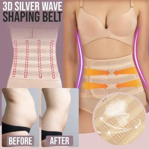 3D Silver Wave Shaping Belt