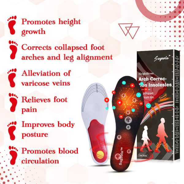 Sugoola Far Infrared Height-Boosting Insoles