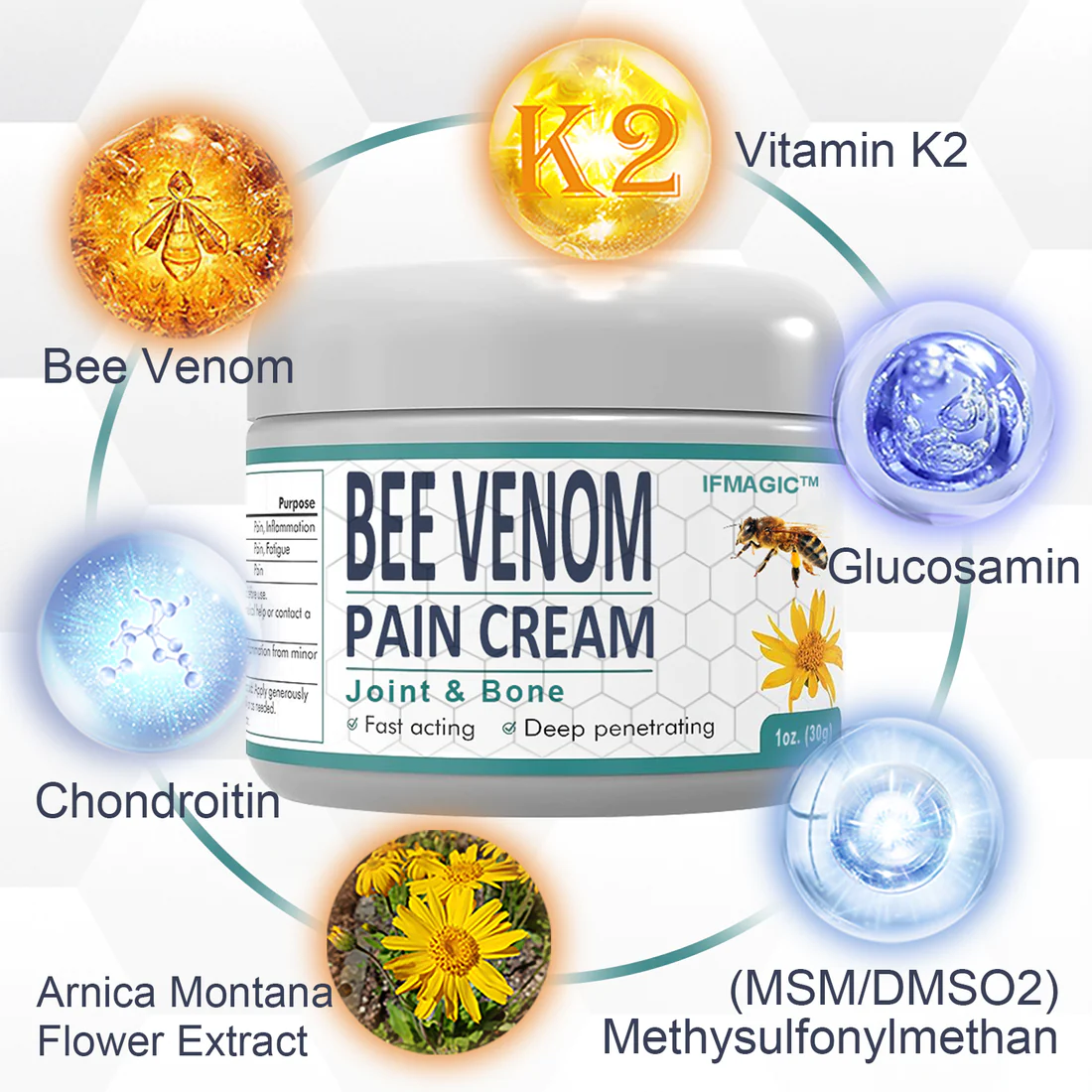 AAFQ Bee Venom Pain and Bone Healing Cream