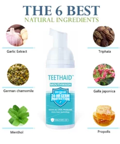 2022 Teethaid Mouthwash, Calculus Removal, Teeth Whitening, Healing Mouth Ulcers, Eliminating Bad Breath, Preventing and Healing Caries, Tooth Regeneration