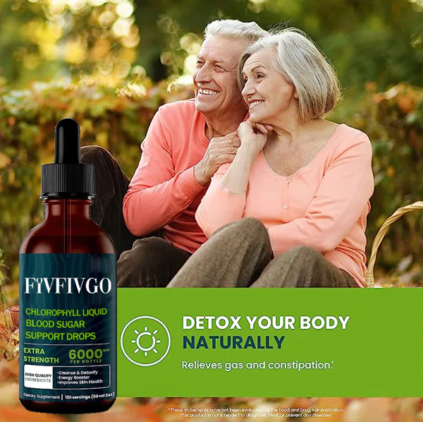 Juenow Chlorophyll Liquid Natural Detox and Blood Sugar Support Drops