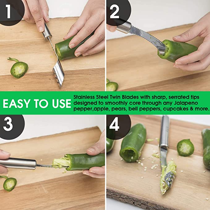 Stainless Steel Chili Corer Peppers Seed Remover