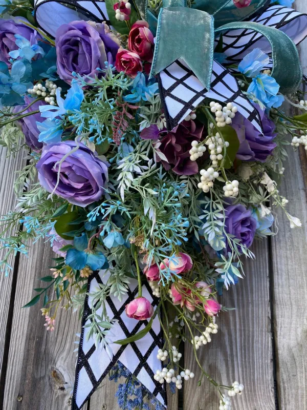 Rose Butterfly Wreath