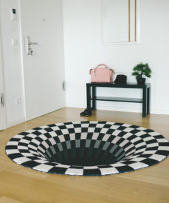 3D Optical Illusion Rug (Black & White)