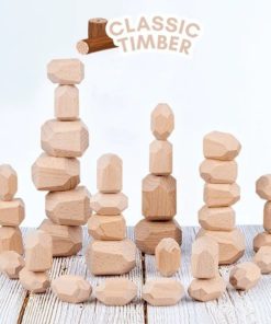 Wooden Stone Stacking Blocks