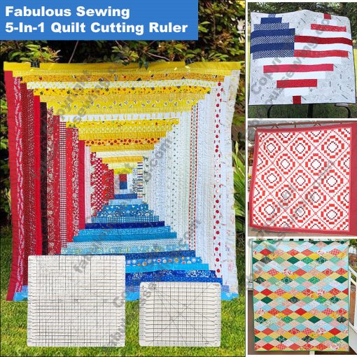 Fabulous Sewing Design 5-In-1 Quilt Cutting Ruler