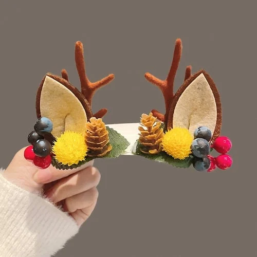 Reindeer Antlers Xmas Hair Clip