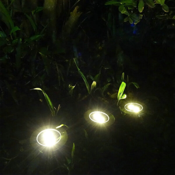 Waterproof Solar Powered LED Disk Light