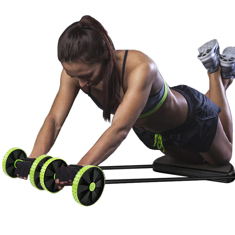 4 Wheels Roller Abdominal Pull Rope