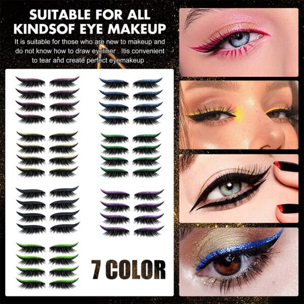 Reusable Stick On Eyeliner With Lashes