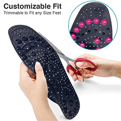 SoftsoleŽ Far infrared Tourmaline Acupressure Massage Foot Pain Relief Orthotic Insoles