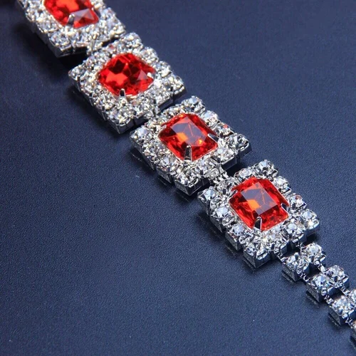 Luxury Big Red Heart Rhinestone Body Jewelry