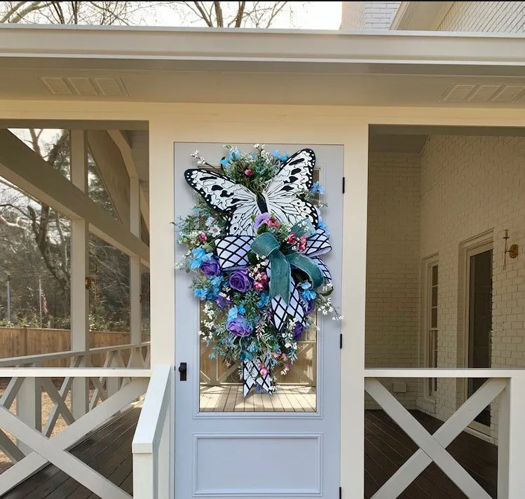 Rose Butterfly Wreath