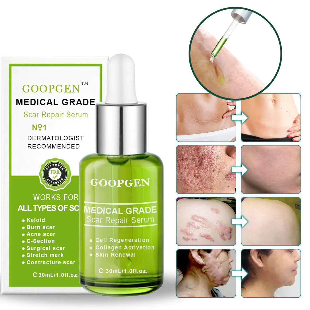 GOOPGEN Advanced Scar Repair Serum For All Types of Scars  Especially Acne Scars, Surgical Scars and Stretch Marks