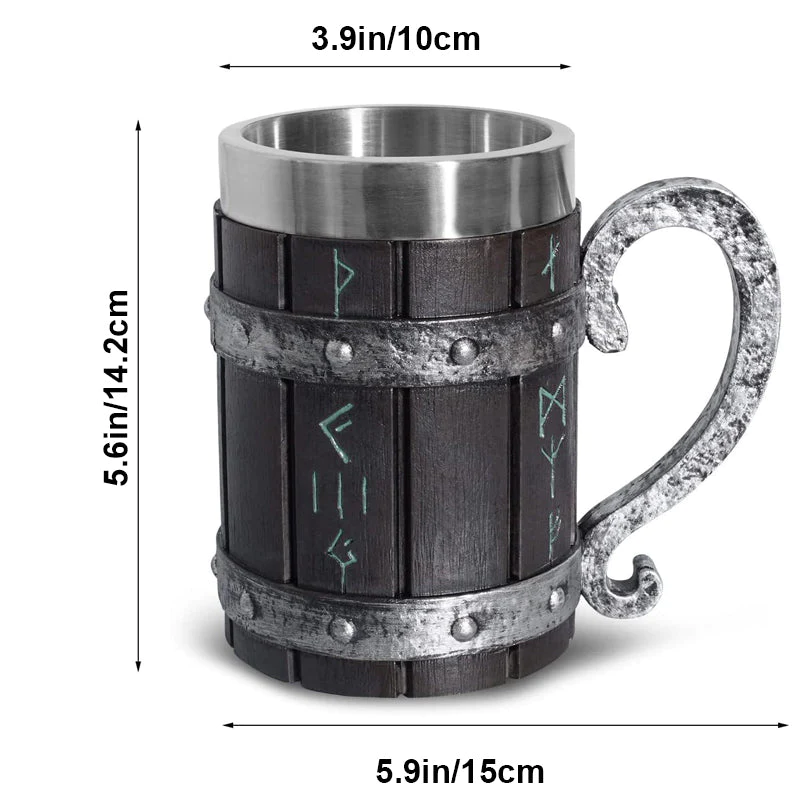 Nordic Rune Beer Tankard