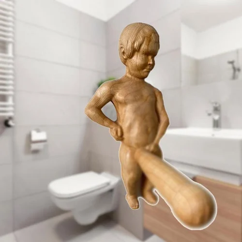 Funny Wood Toilet Roll Holder