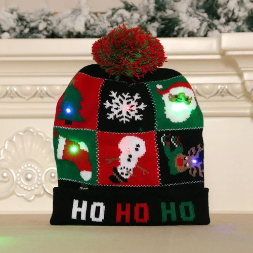 Christmas LED Light Knitted Beanies