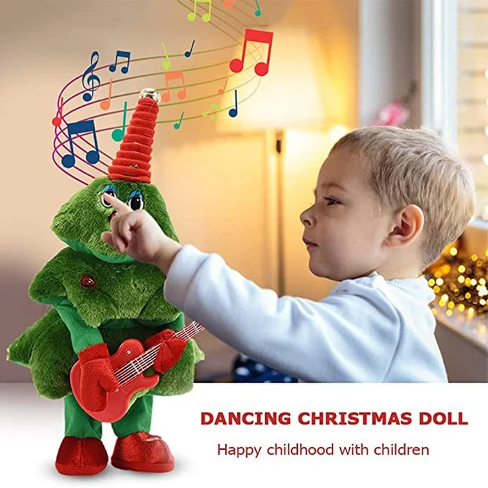 Electric Christmas Tree Singing and Dancing Christmas Tree Electronic Plush Toys