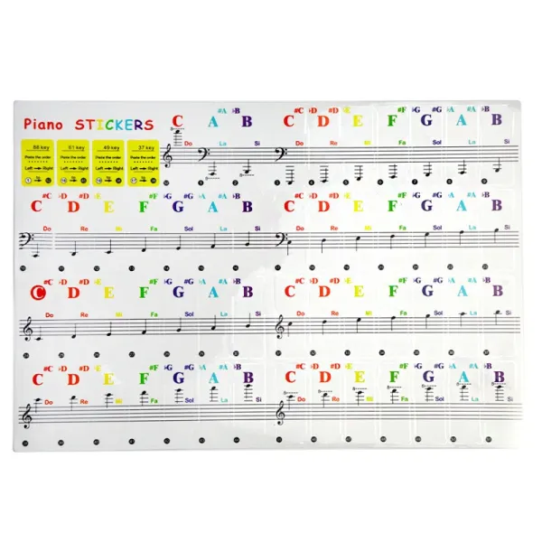 Piano Key Note Stickers