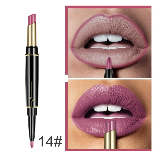 16 Color Long Lasting Lipstick + Lip Liner Combo