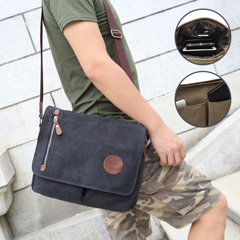 Men's Trendy Casual Canvas Shoulder Bag