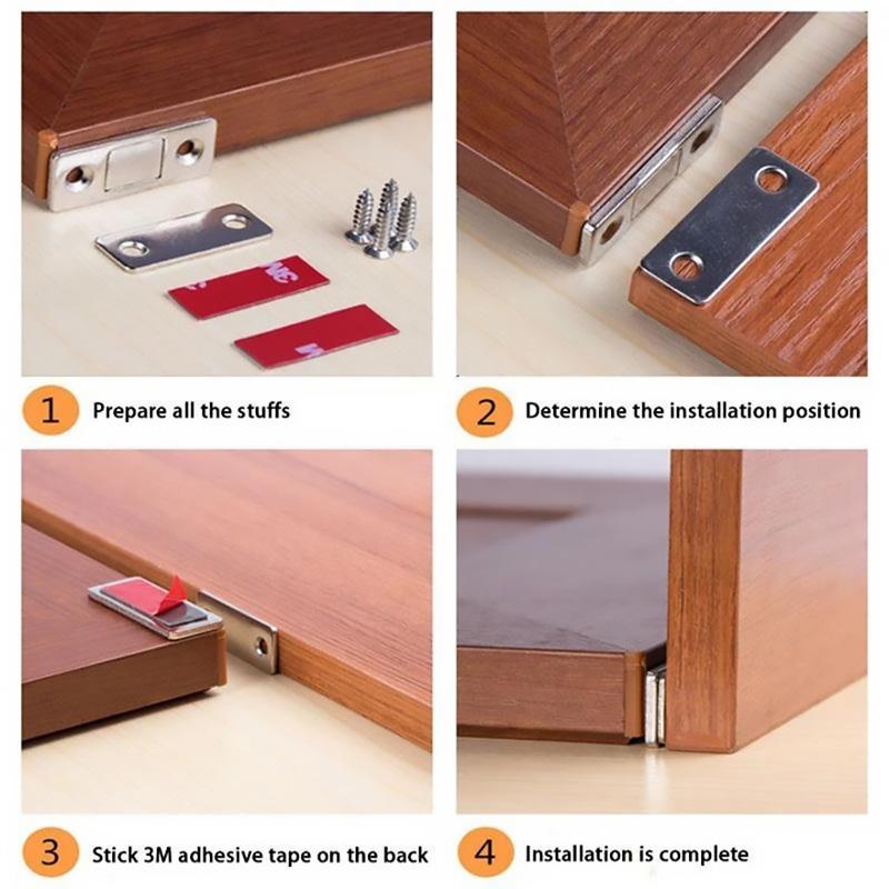 Punch-Free Magnetic Door Closer