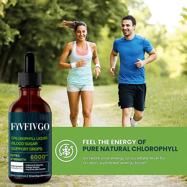 Juenow Chlorophyll Liquid Natural Detox and Blood Sugar Support Drops