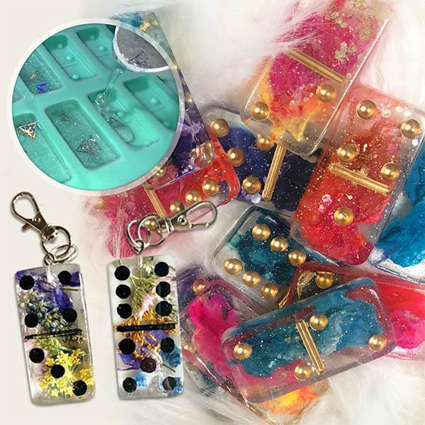 Sparkly Domino Resin Mold