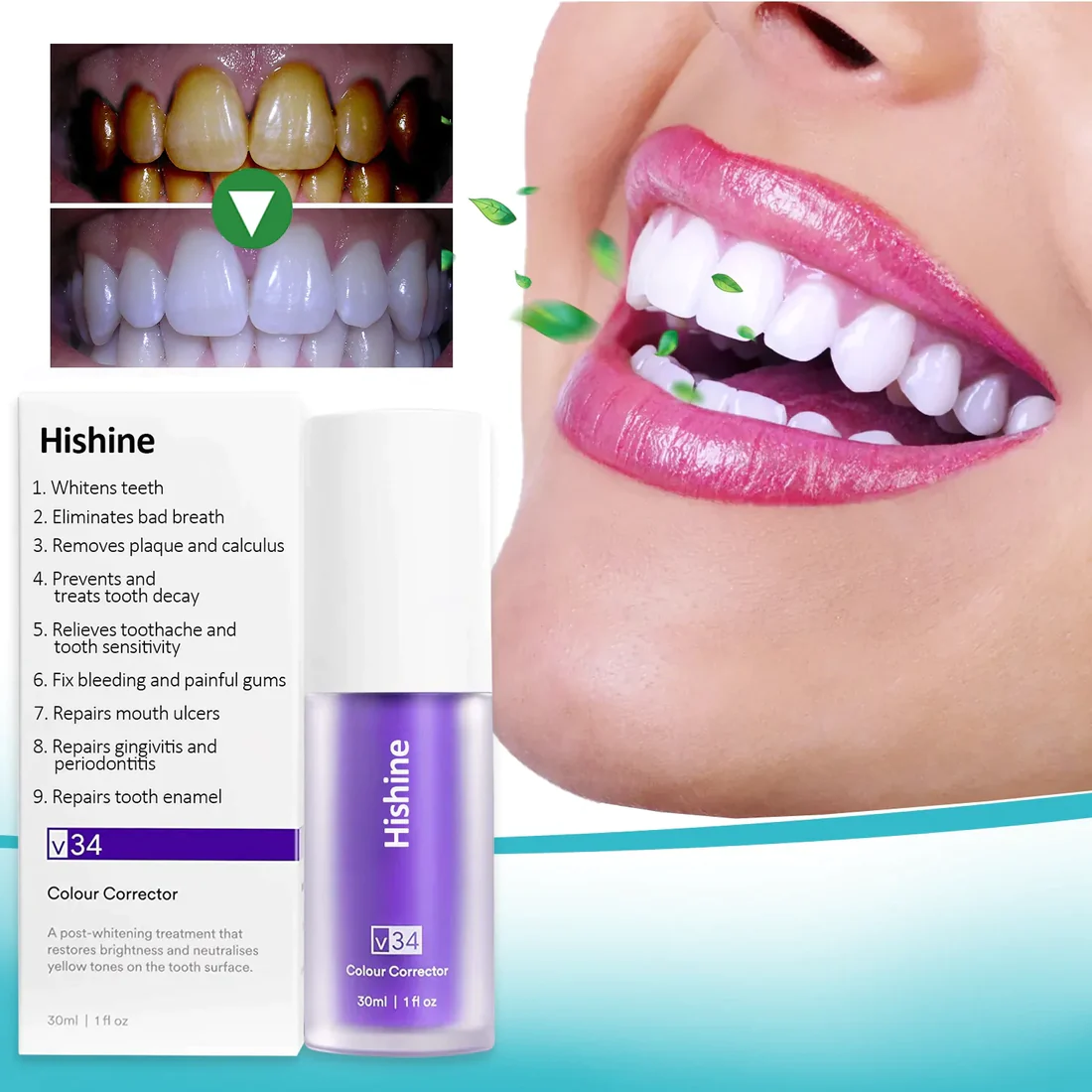 Oveallgo Pure Herbal Teeth Whitening Mousse