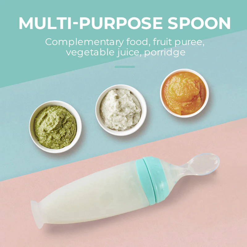 Silicone Squeeze Feeding Spoon