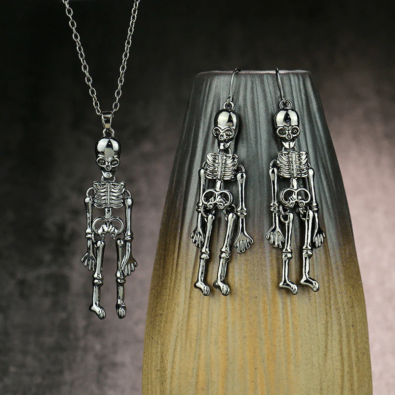 Retro Skeleton Man Necklace